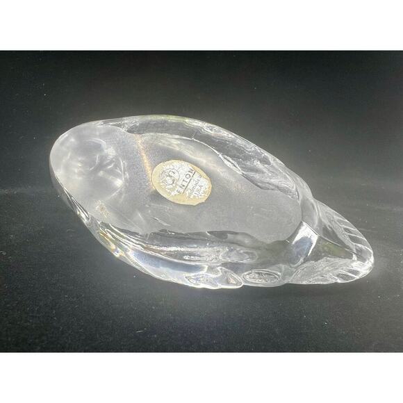 FENTON Clear Glass Duck Mallard Figurine - Picture 3 of 4